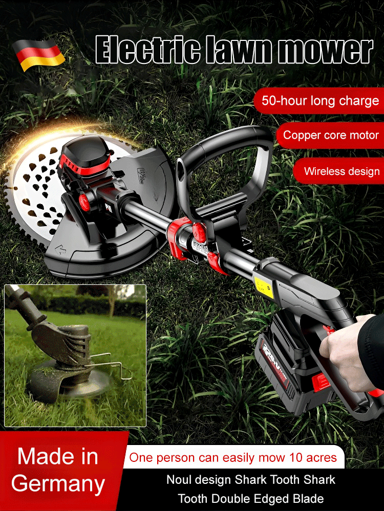 Portable lithium battery garden lawn mower High-powered, with a speed of 18000 RPM, trim or mow and save 80% of your time!