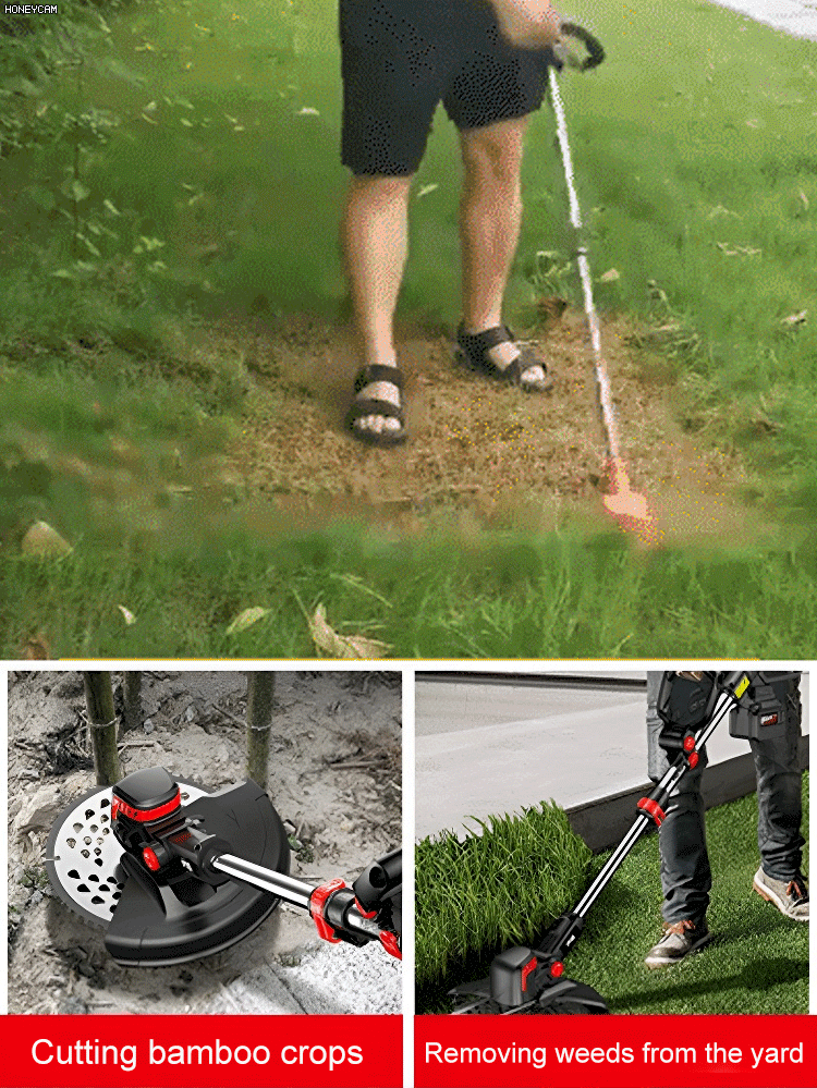 Portable lithium battery garden lawn mower High-powered, with a speed of 18000 RPM, trim or mow and save 80% of your time!
