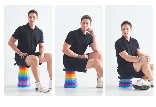 The upgraded extendable and foldable rainbow🌈 chair💺  Can bear a weight of 500 kilograms.🏋🏻‍♀️