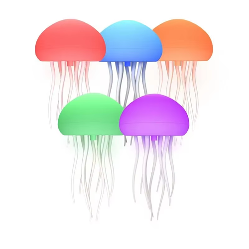 RGB color-changing USB rechargeable LED night light made of ABS material, resembling a jellyfish, a modern small wall-mounted lamp🔮🎵🎵