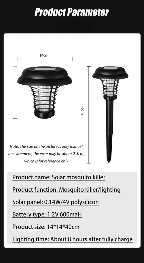 New Arrival Solar Mosquito Killer Light Bugs Zapper