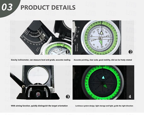 Multifunctional camping compass
