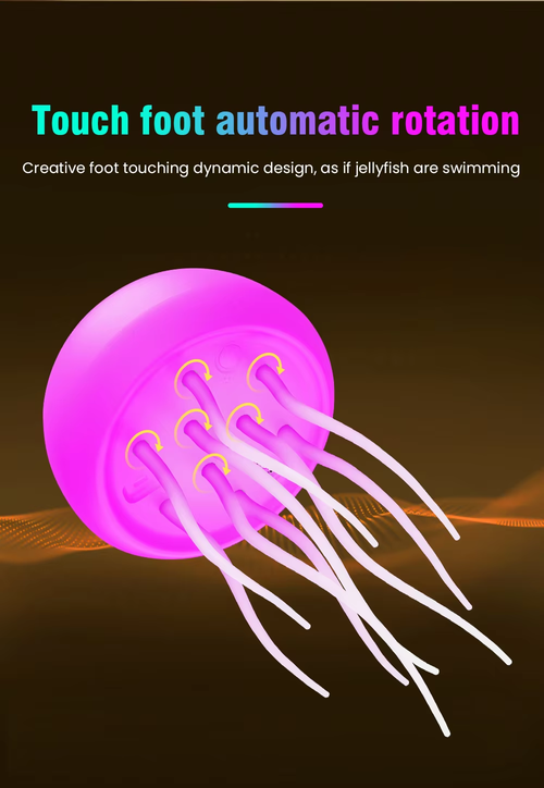 RGB color-changing USB rechargeable LED night light made of ABS material, resembling a jellyfish, a modern small wall-mounted lamp🔮🎵🎵