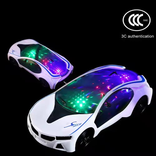 Mini car toy seven colored lights Car toy 1-1 Children's toy car Children's electric light music children's universal wheels