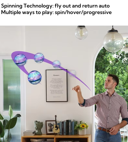 Best-selling Magic Ball Spin Toy - 5-6 Minutes 360 Degree Rotation - Flying Ball Star Professional Magic Hover Disc Ball with Light