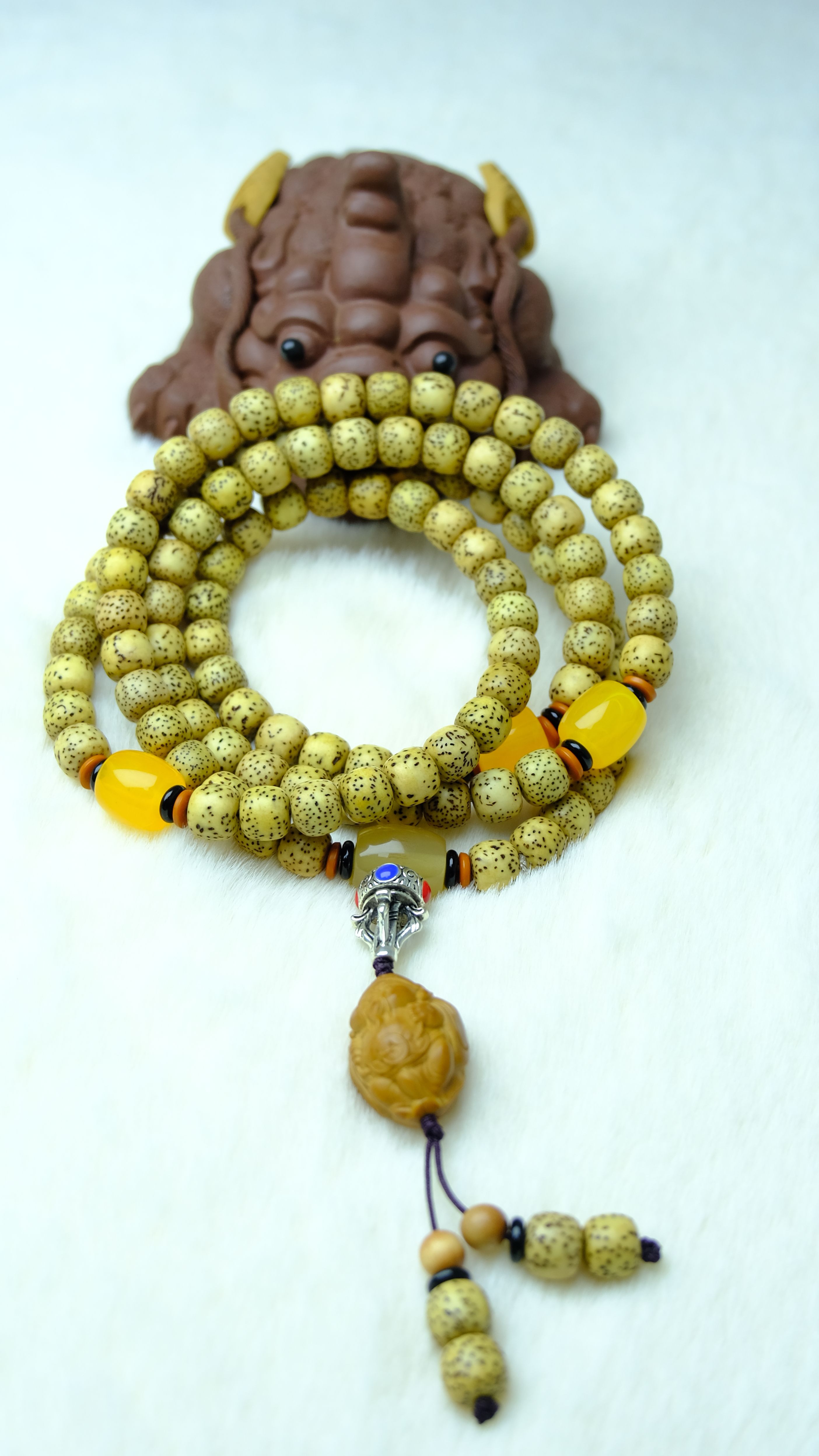 108项链长串财神爷吊坠款带配饰