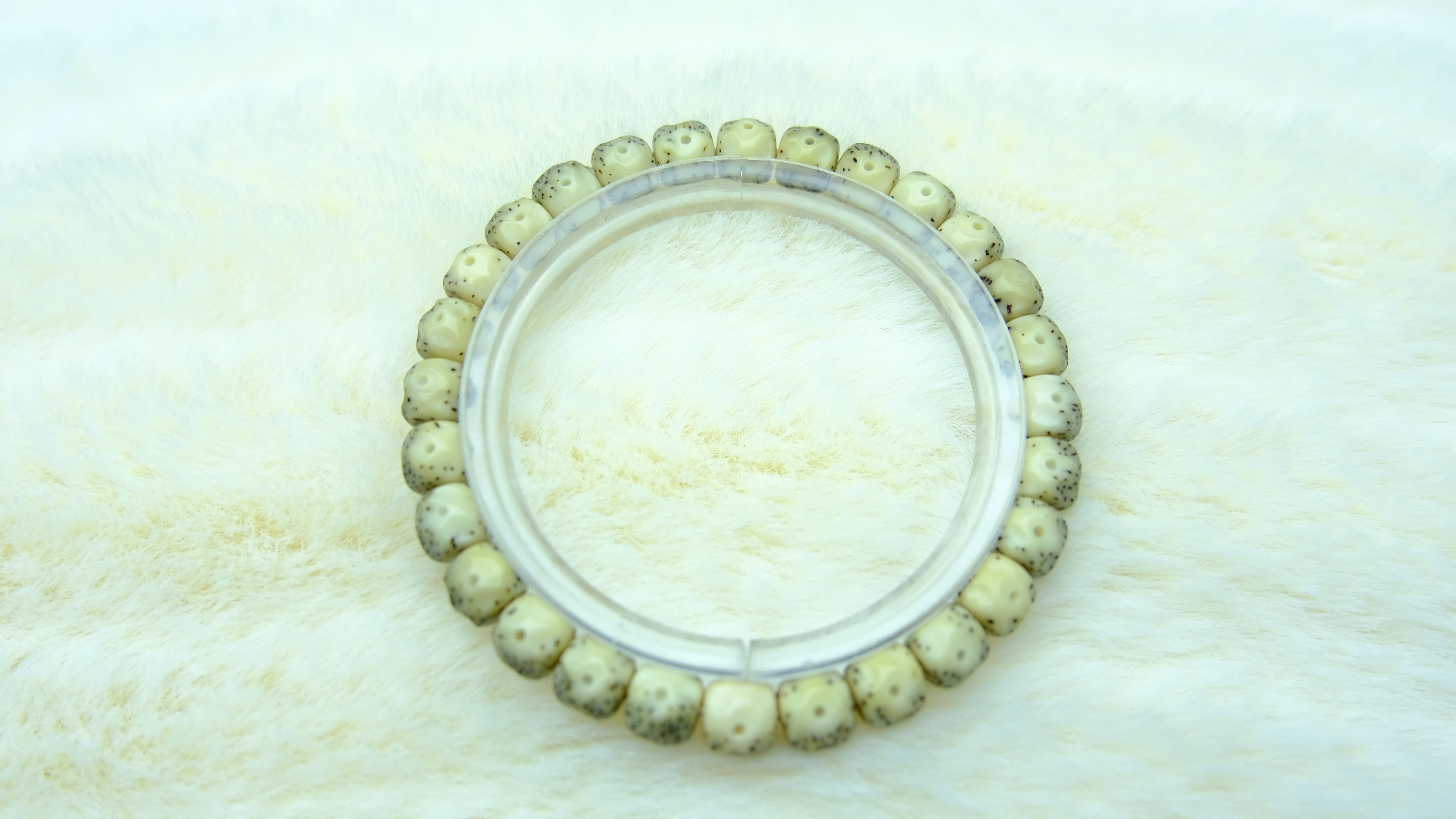 Star Moon Bodhi Seed Bracelet, Wuxiang (No-Form), Large White Space, Suzhou Artisan Carving