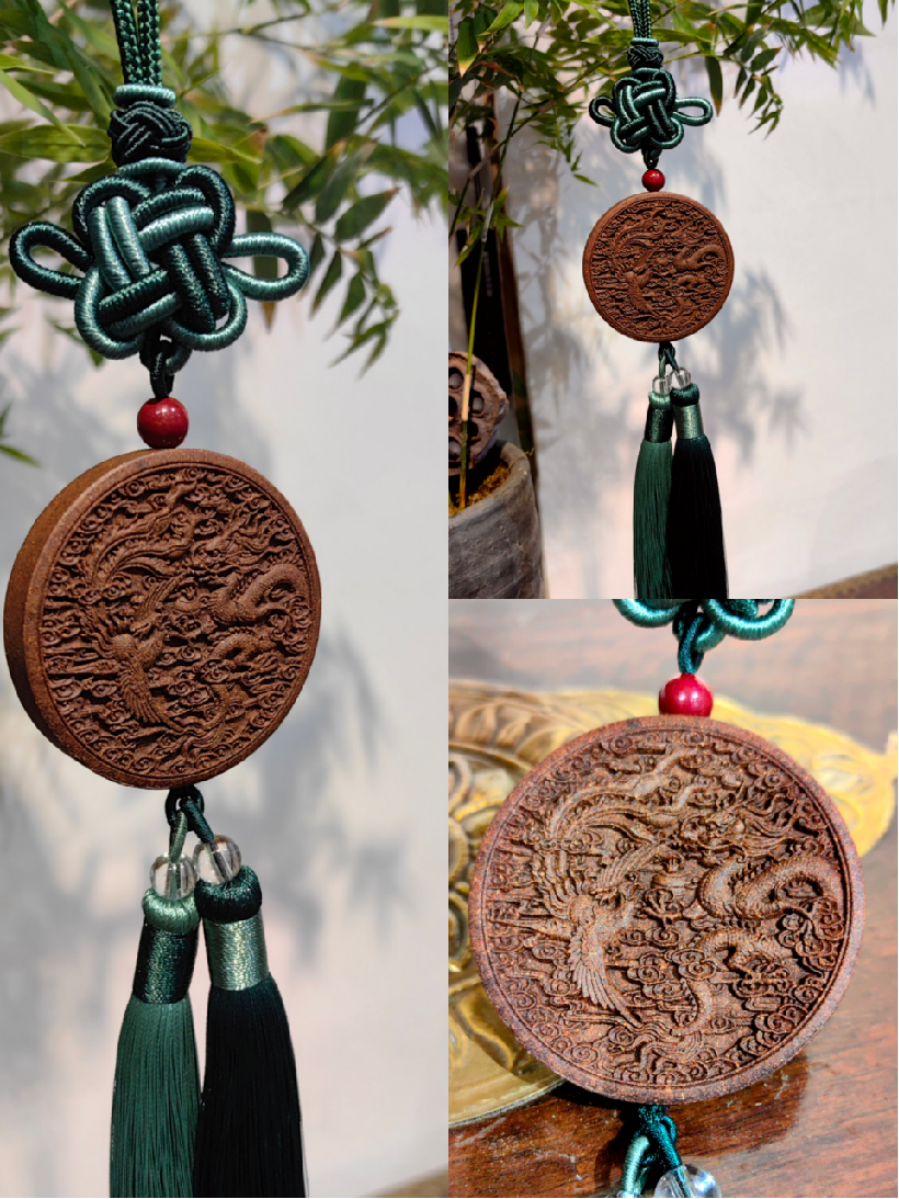 Herbal Incense Amulet — Dragon & Phoenix Blessing