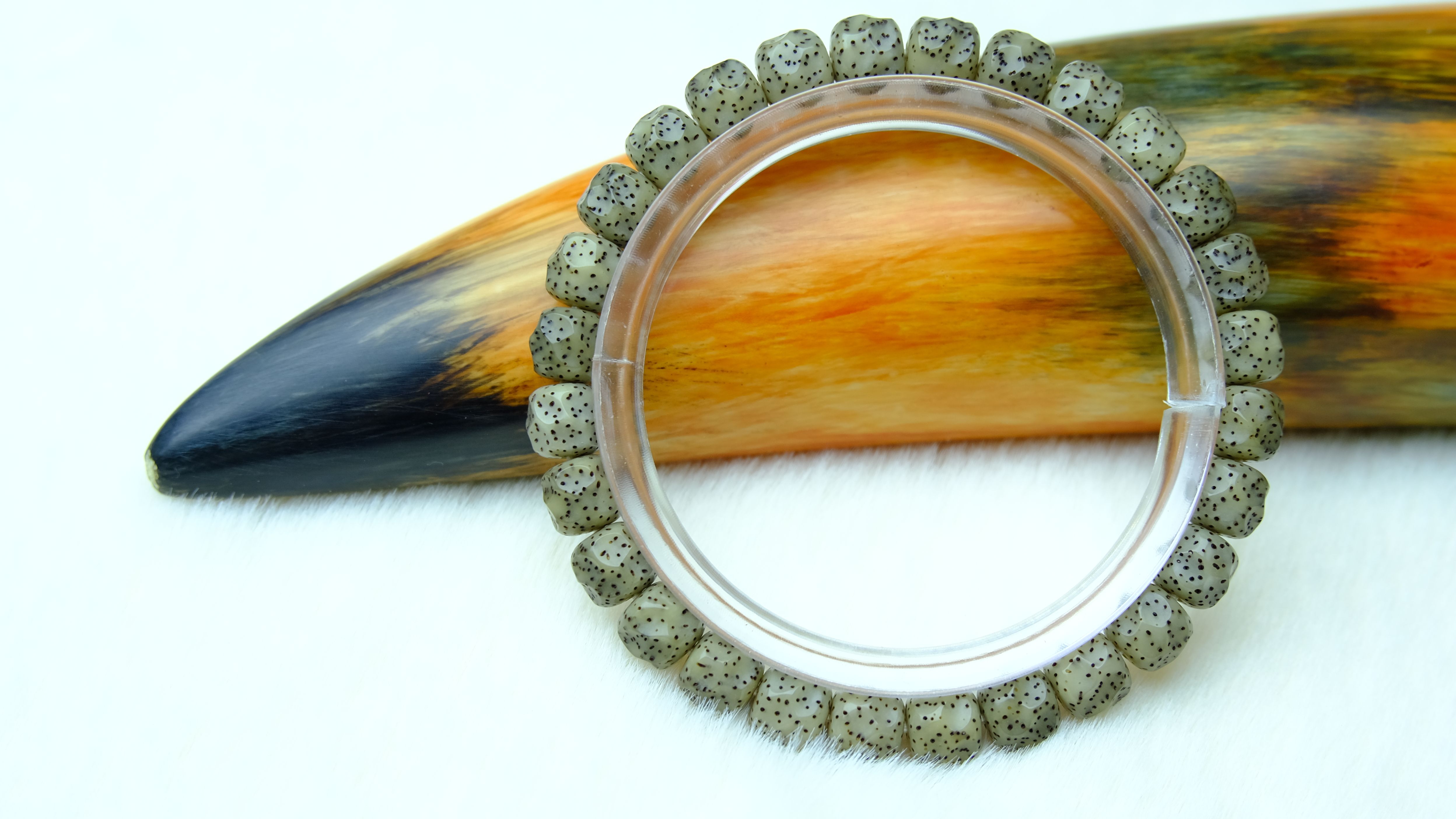 Star Moon Bodhi Seed Bracelet, Wuxiang (No-Form), Surrounding White Space, Suzhou Artisan Carving