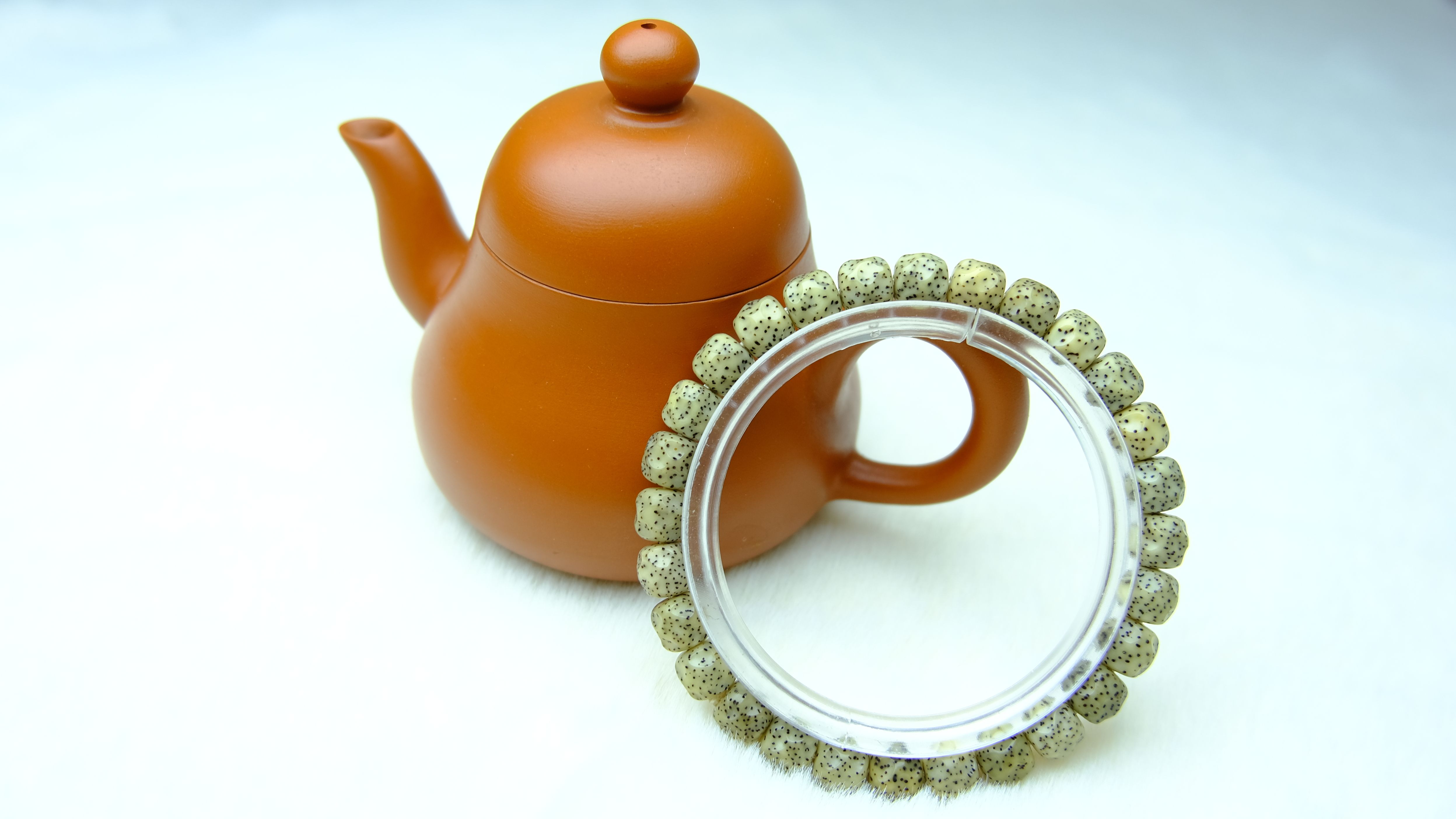 Star Moon Bodhi Seed Bracelet, Wuxiang (No-Form), Large White Space, Suzhou Artisan Carving