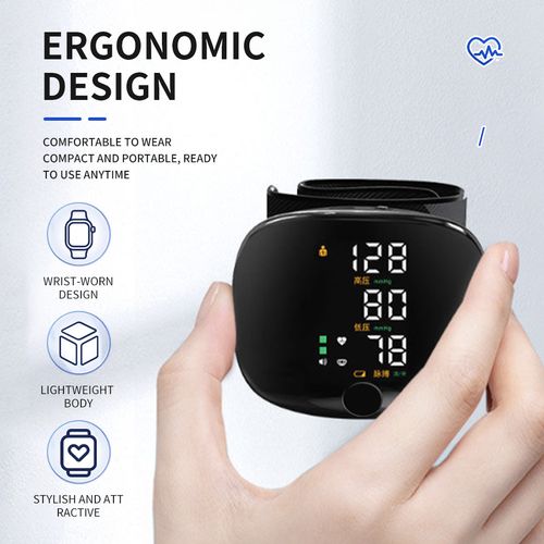 Wrist-Type Blood Pressure Monitor for Home Use, Portable Blood Pressure Monitor with Fully Automatic Intelligent Measurement