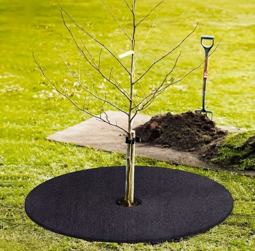 Black Reversible Mulch Ring Tree Protector Mat for Weed Grass Control Root Protection
