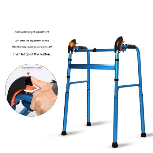 Specifically designed for elderly people and those with mobility difficulties-Aluminum Lightweight Foldable Stair Climbing Disable Walker