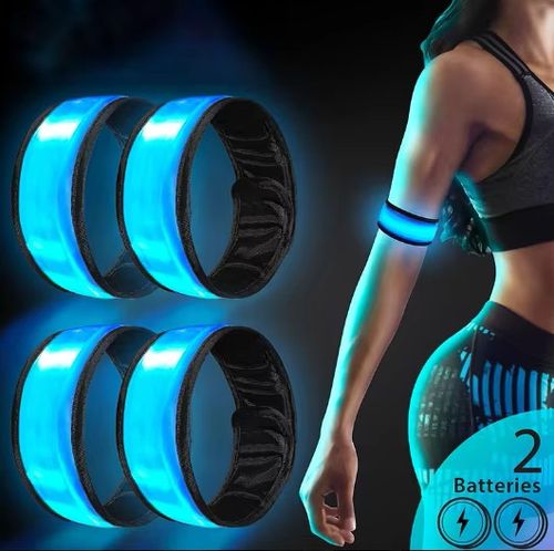 LED Luminous Night Running Armband USB Charging Bracelet Outdoor Sports Reflective Safety Belt Bicycle Cycling Luminous Arm Band