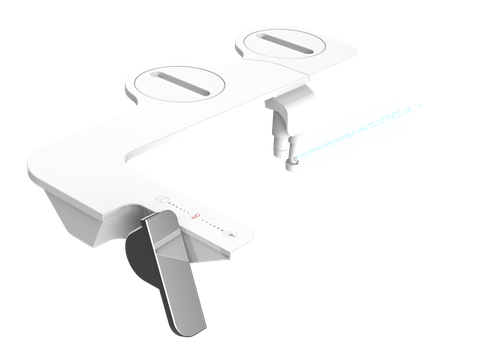 Bathroom One-piece Cold Water Power Free WC Bidet Attachment Seats Fitting With Two Nozzles