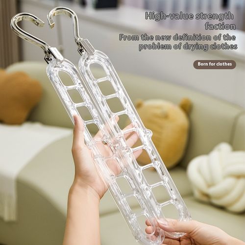 Space Saving Magic Nine-hole Hangers Multi-function Vertical and Horizontal Rotating Thick Hanging Clothes Pants Storage Closet