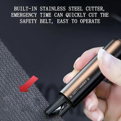 Auto Black Emergency Escape Hammer With Window Breaker Rescue Stick for Cars Car Safety