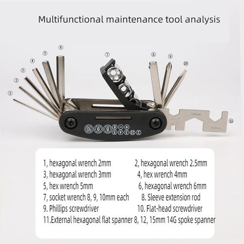 15 in 1 Multifunctional Bicycle Cycling Bike Repair Tool Set Bicycle Repair Tool Kit