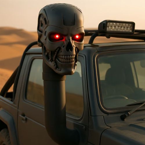 LED Snorkel Cap Off-road Double Barrel Breathing Tube Diving Head T800 Terminator