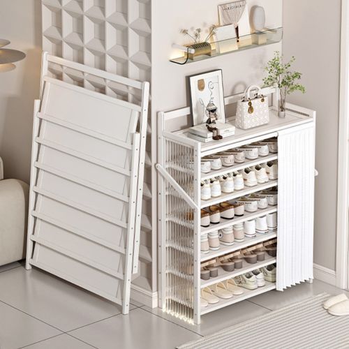 Free combination shoe rack foldable group device shelf slit household floor storage rack narrow simple free assemble shoes rack