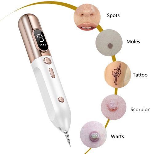 Professional Mole Removal Beauty Pen with 9 Strength Levels for Face and Body for Removal of Warts Nevus Moles with LCD Display