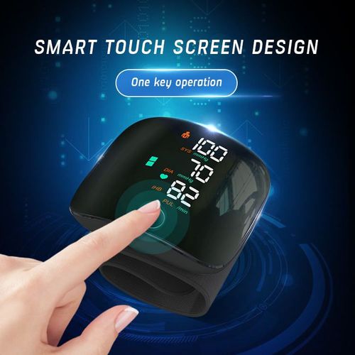 Medical and Home - use Wrist - type Blood Pressure Monitor with Charging Back - lit Screen