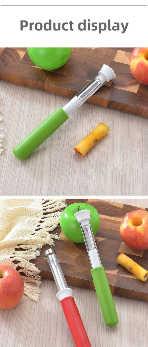 Multi-Functional Stainless Steel 2-in-1 Cassava & Fruit Peeler with Pit Remover – Household Kitchen Tool