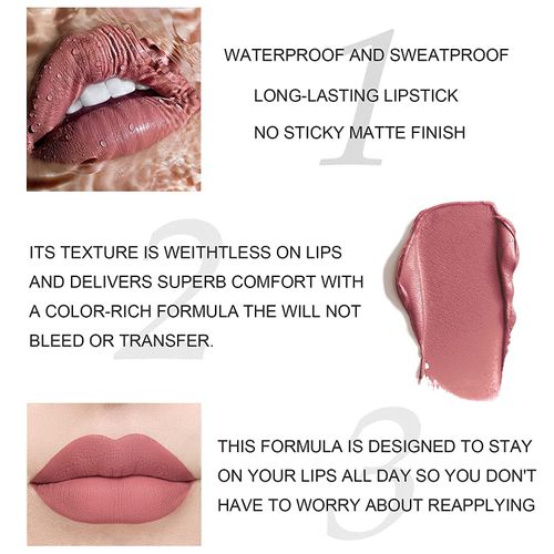 12 Color Book Lipgloss Set Vegan Organic Non-Stick Cup Waterproof Velvet Matte Liquid Lipstick