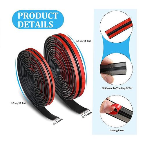 Automobile weatherstripping, front windshield and sunroof sound-insulating and waterproof strips