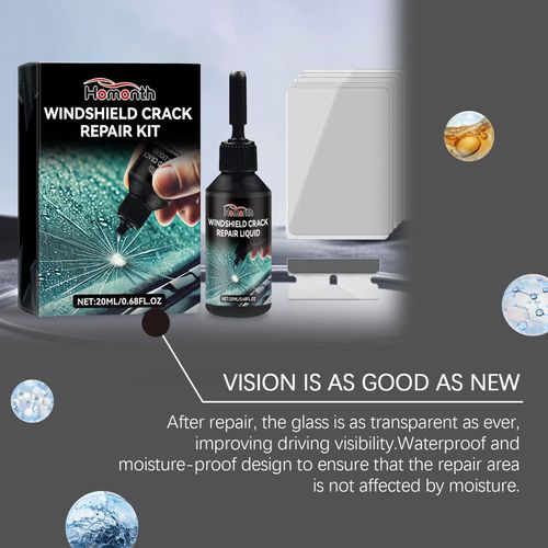 Professional Windshield Repair Kit - Car Glass Crack & Scratch Filling Liquid for DIY Fix
