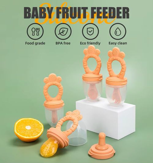 Baby Food Grade Pacifier Fresh Fruit Feeder Infant Fruit Teething Teether Toy Silicone Baby Product BAP Free Phthalate Free