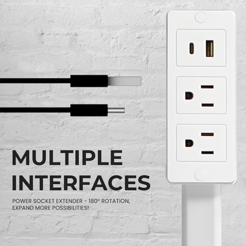 High Quality Travels Multi Plug Electrical Wall Outlet Extender 180° Rotating Plug Power Outlet Extender for Home