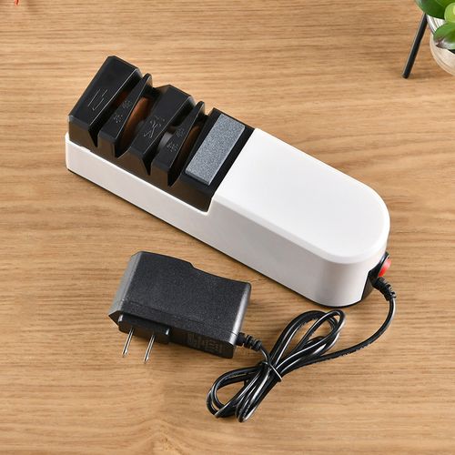 Electric knife sharpener wholesale household kitchen sharpening stone for kitchen knives and scissors double-sided small sharpener