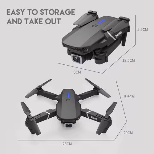E88 Pro Drone With Wide Angle HD 4K Dual Camera Height Hold Wifi RC 100 Meters Foldable Quadcopter Dron Toys