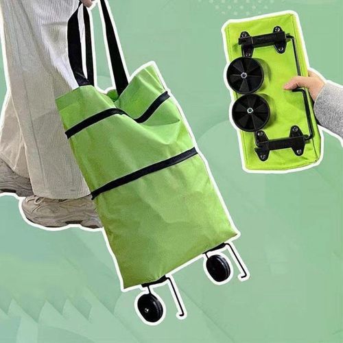 Multicolor Portable Grocery Cart Household Can Bear Weight of 12.5kg Foldable Backpack Shopping Trolley Lightweight with Wheels