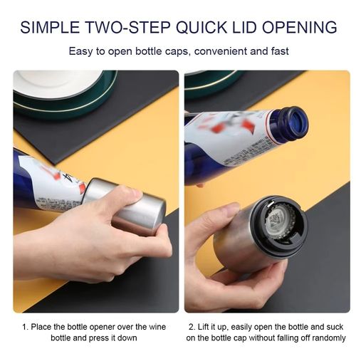 Automatic Beer Bottle Opener Custom Logo Bottle Opener Stainless Steel Automatic Push Down Bottle Opener for Gift Item