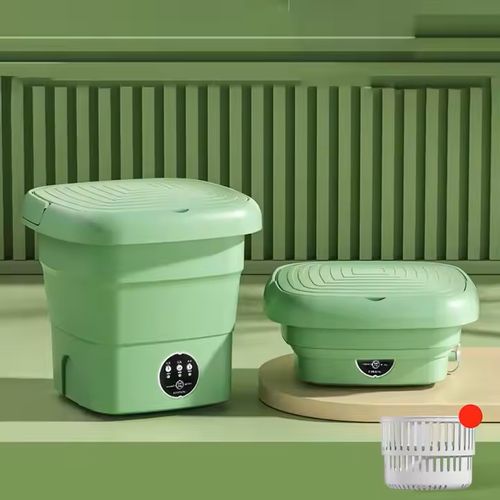 Folding washing machine Small body, large capacity-GREEN