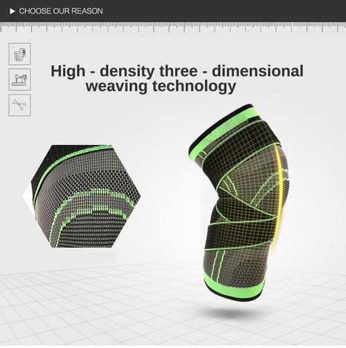 Knee Support Protective Gear Fashion Sports Knee Sleeve Elastic Knitting Knee Brace with Bandage