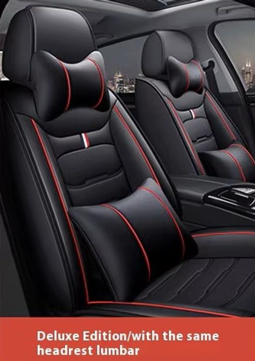 PU Four Seasons General Car Seat Cover Wholesale New Car Seat Cover with Lumbar Pillows & Seat Cushions