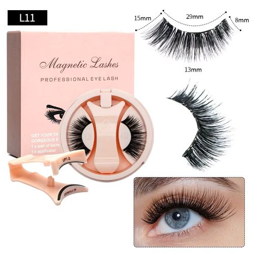 No Glue Needed Reusable Waterproof Easy to Wear Magnetic False Lashes Kit Magnetic Eyelashes With Applicator