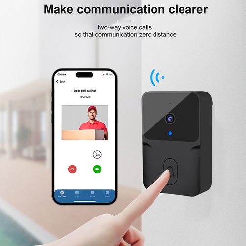 Wi-Fi Video Doorbell Camera Smart Home Kit with Two-Way Audio AI Motion Detection Night Vision Cloud Storage Wireless