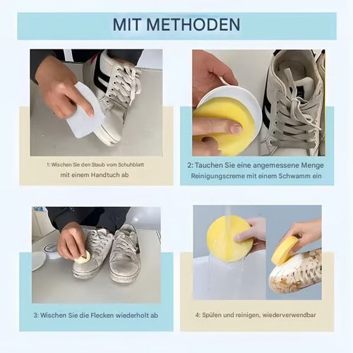 White shoe cleaning cream