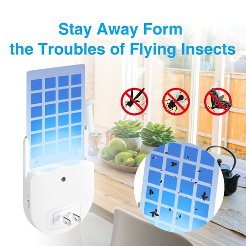 Adjustable Dimmable UVA Night Light Attract Mosquito Indoor Electric Plugin Fly Catcher Sticker Trap