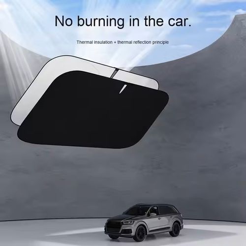 Conveniently Install Anti-Glare Heat Insulation Sunshade Board Foldable Car Windshield Shield for Summer Easy Lift Deployment