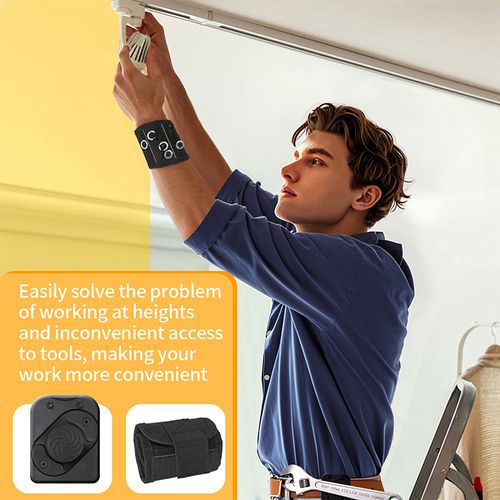 Heavy Duty Magnetic Tool Organizer with Belt Clip,Adjustable Tool Holster, Wrench,Screwdriver,and Drill Bits-Durable Tool