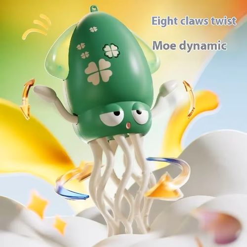 2025 New Electric Dancing Squid Cuttlefish Toys Obstacle Avoidance Equipped Light&Music Sensing Function Plastic Rechargeable