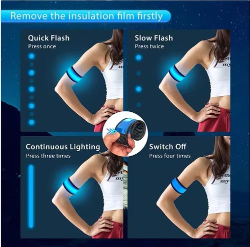 LED Luminous Night Running Armband USB Charging Bracelet Outdoor Sports Reflective Safety Belt Bicycle Cycling Luminous Arm Band