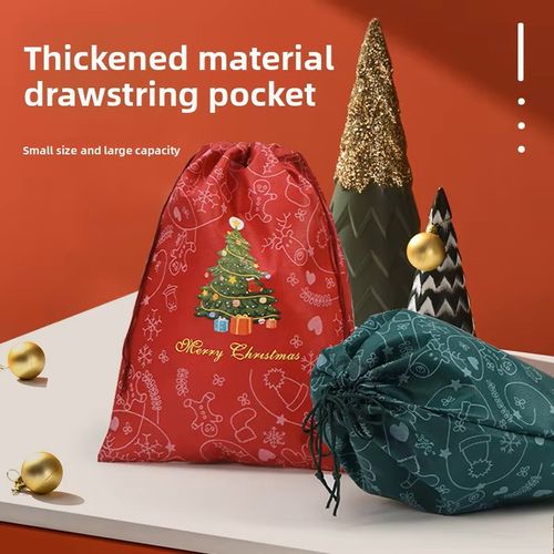 2025 Christmas Products Christmas Gift Bag Package Novelty Gifts Non Woven Bag Eco-Friendly Drawstring Bag