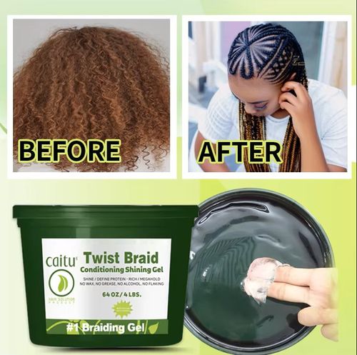 Neat Braid Conditioning 64 Oz No Residue Extreme Hold Braid Wax Gel Locking Shining Pure Braiding Gel