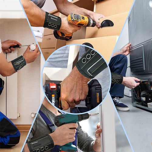 Heavy Duty Magnetic Tool Organizer with Belt Clip,Adjustable Tool Holster, Wrench,Screwdriver,and Drill Bits-Durable Tool